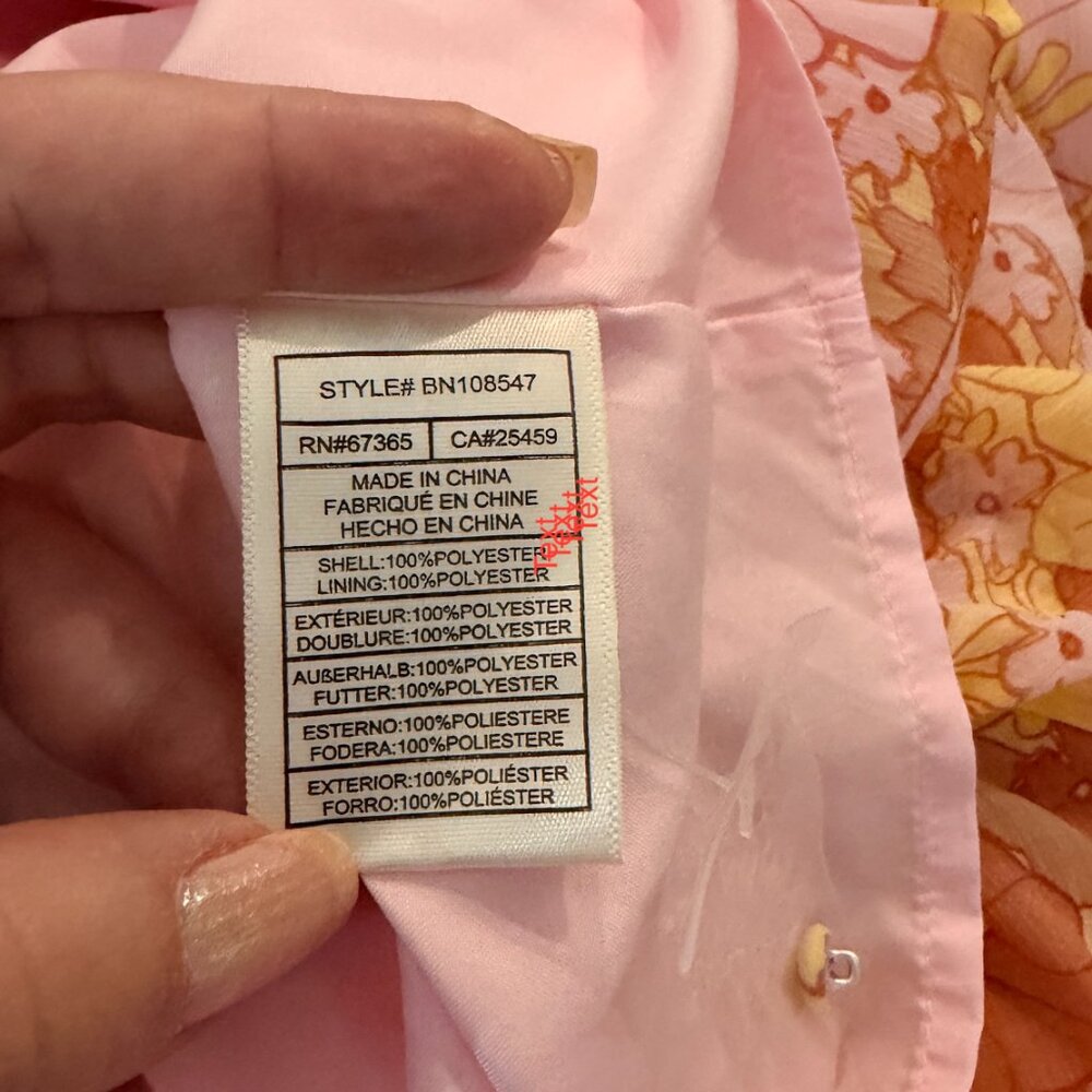 Steve Madden Women's" Retro Cadi" Open Back Mini Dress In Pink Multi - X-Small - Picture 11 of 12